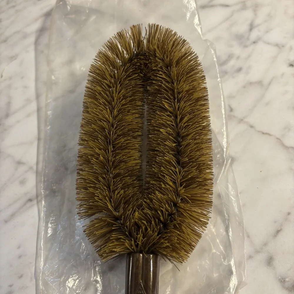 Stanley Home Lint Brush Clothes Suit Black Bristles Brown Handle‎ Retro Vintage